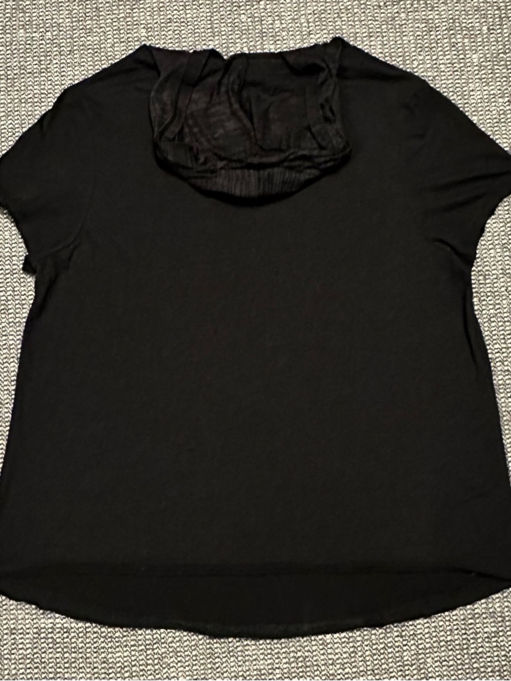 Arkansas Razorbacks Black Short-Sleeve Hooded V-Neck Tee with Rhinestone Script - Picture 2 of 5